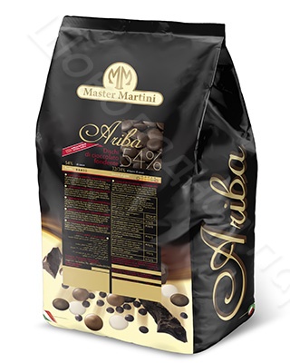 Темный шоколад Ариба Фонденте Диски Темные 54% (32/34) /Ariba Fondente Dischi  54% 5 кг 